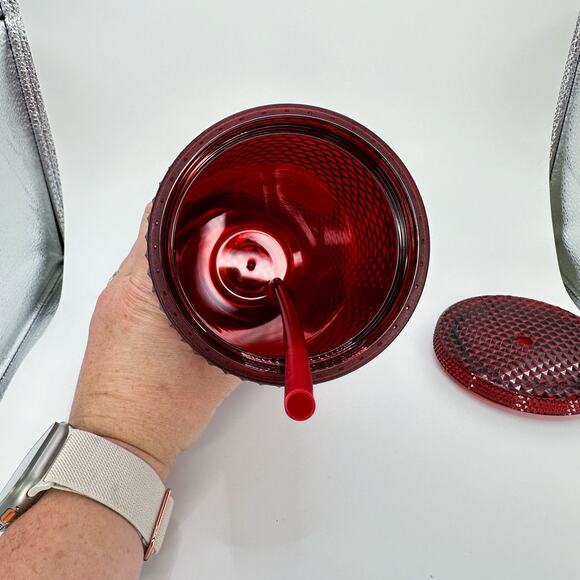 NWT Starbucks Limited Edition Stanford Cardinal Red Venti Studded Tumbler Cup - Picture 6 of 6